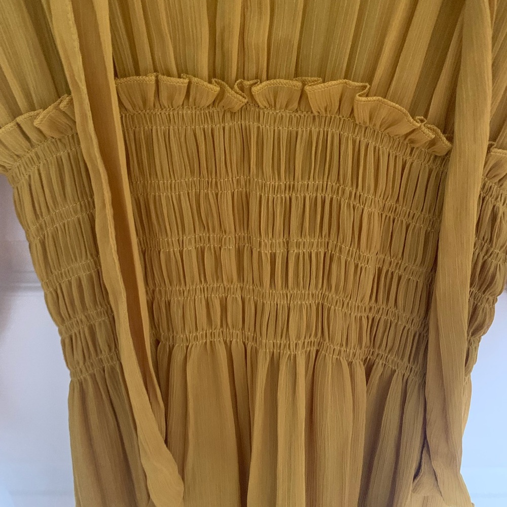 Gold Zara full length fun dress
